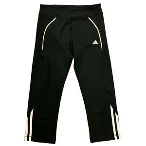 Adidas 3/4 Sports Leggings Women's  Stretch 3 Stripes Crop Pants Size Medium